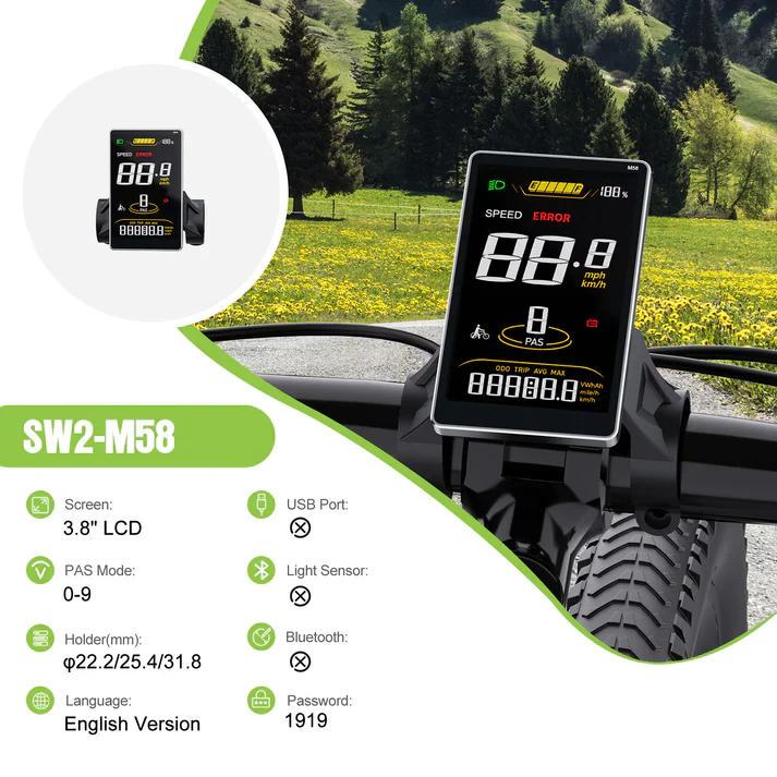 Bafang SW2-M58 Full Color Display (UART) - Image 2