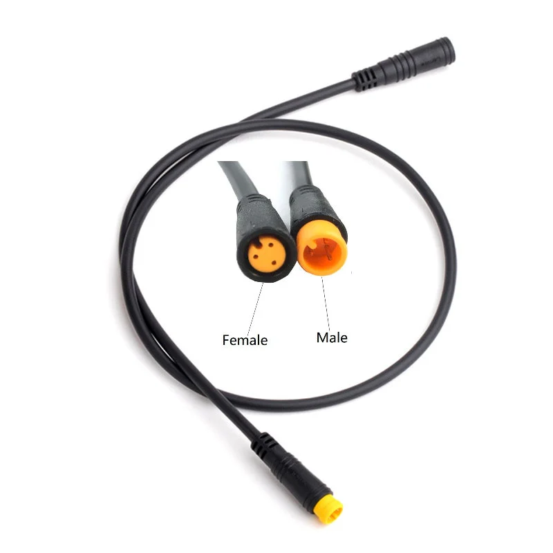 3-Pin Waterproof Extension Cable for E-Bike Throttle, Brake Lever & Shift Sensor 650mm - Image 2