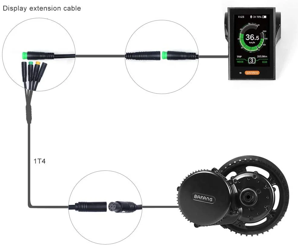 Bafang 5-Pin Extension Cable: BBS Mid/Hub Display (UART) - Image 4