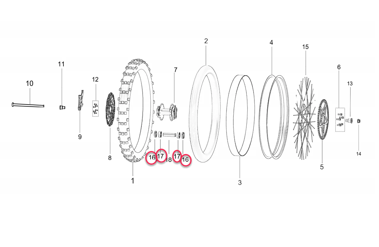 Bearing Kit | Rear Wheel | Talaria MX5 - Image 2