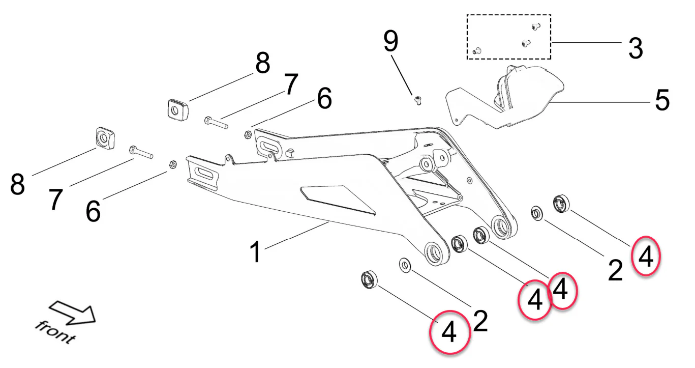 Bearing Kit | Swingarm | E Ride Pro SR and 3.0 - Image 3